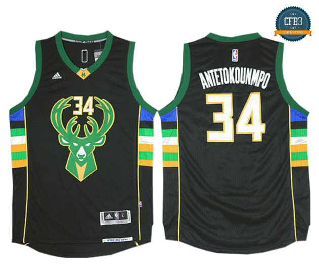 cfb3 camisetas Giannis Antetokounmpo, Milwaukee Bucks - Alternate