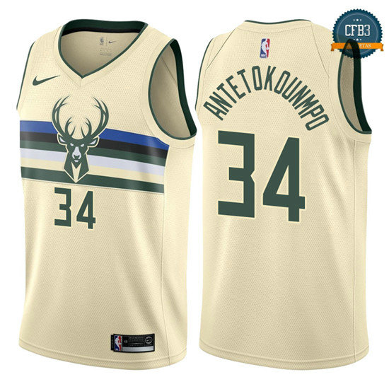 cfb3 camisetas Giannis Antetokounmpo, Milwaukee Bucks - City Edition