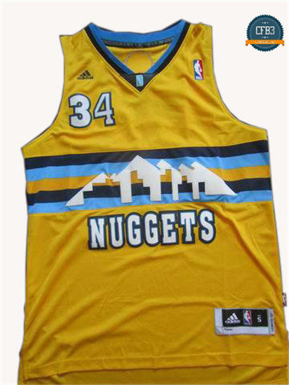 cfb3 camisetas JaVale McGee, Denver Nuggets [Amarilla]