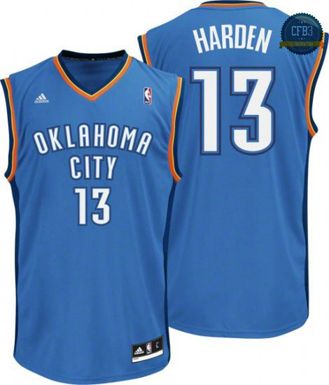 cfb3 camisetas James Harden Oklahoma City Thunder [Azul]