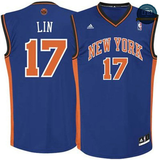 cfb3 camisetas Jeremy Lin, New York Knicks [Azul]