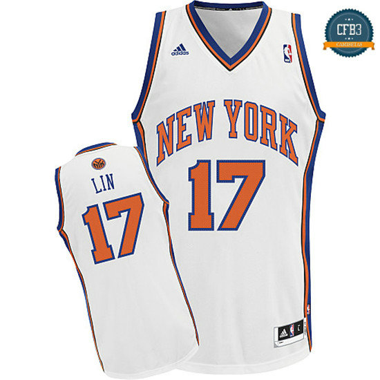 cfb3 camisetas Jeremy Lin, New York Knicks [Blanco]