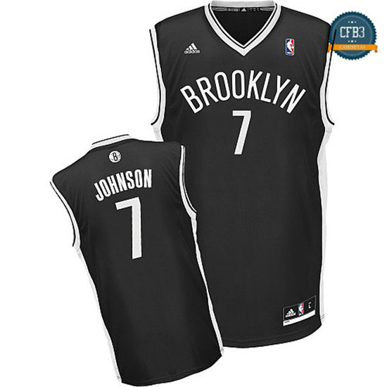 cfb3 camisetas Joe Johnson, Brooklyn Nets [Negra]