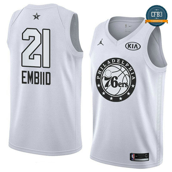 cfb3 camisetas Joel Embiid - 2018 All-Star Blanco