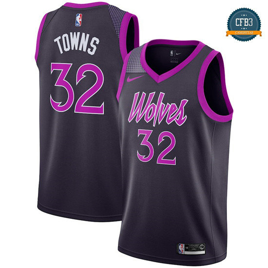 cfb3 camisetas Karl-Anthony Towns, Minnesota Timberwolves 2018/19 - City Edition