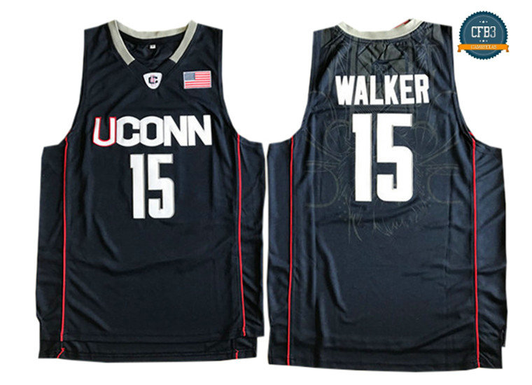 cfb3 camisetas Kemba Walker, Connecticut Huskies [Navy Azul]