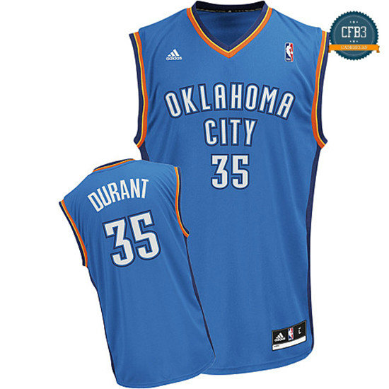 cfb3 camisetas Kevin Durant Oklahoma City Thunder [Azul]