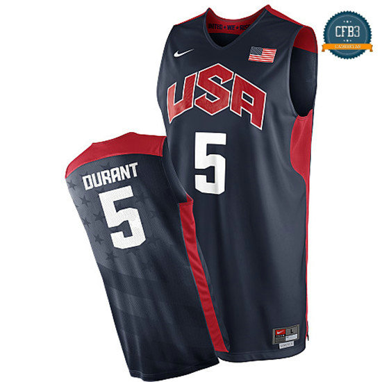 cfb3 camisetas Kevin Durant, Selección USA 2012 [Azul]
