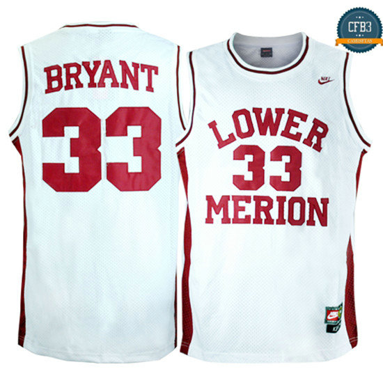 cfb3 camisetas Kobe Bryant, Lower Merion [Blanco]