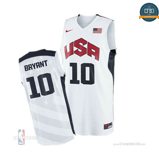 cfb3 camisetas Kobe Bryant, Selección USA 2012 [Blancoo]