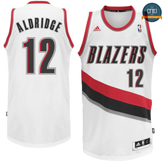 cfb3 camisetas LaMarcus Aldridge , Portland Trail Blazers [Blanco]