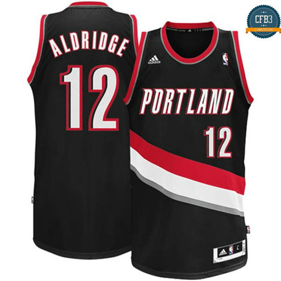 cfb3 camisetas LaMarcus Aldridge , Portland Trail Blazers [Negra]