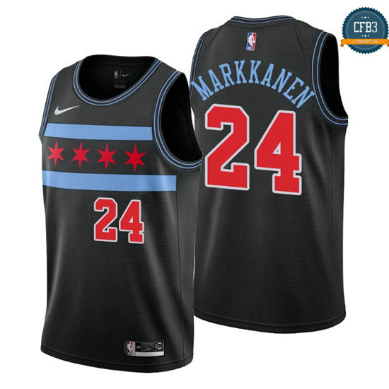 cfb3 camisetas Lauri Markkanen, Chicago Bulls 2018/19 - City Edition