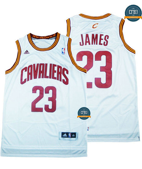 cfb3 camisetas LeBron James, Cleveland Cavaliers - Blanco