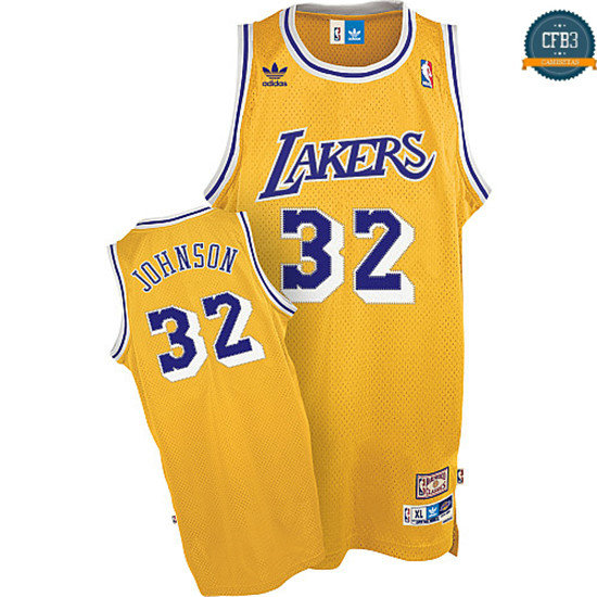 cfb3 camisetas Magic Johnson, Los Angeles Lakers [Soul Swingman Dorada]
