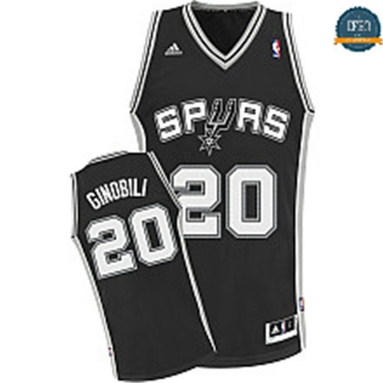 cfb3 camisetas Manu Ginobili, San Antonio Spurs [Negra]