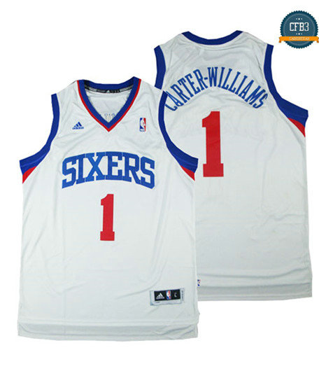 cfb3 camisetas Michael Carter-Williams, Philadelphia 76ers - Blancoo
