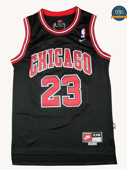 cfb3 camisetas Michael Jordan, Chicago Bulls [Negra]