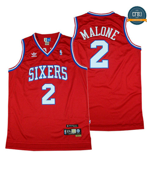 cfb3 camisetas Moses Malone, Philadelphia 76ers