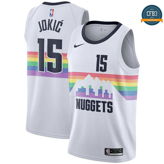 cfb3 camisetas Nikola Jokic, Denver Nuggets 2018/19 - City Edition