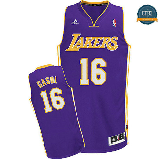 cfb3 camisetas Pau Gasol, Los Angeles Lakers [Morada]
