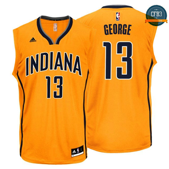 cfb3 camisetas Paul George, Indiana Pacers [Amarilla]