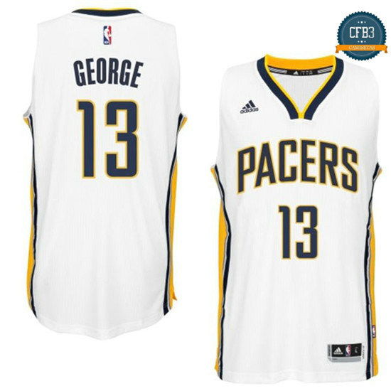 cfb3 camisetas Paul George, Indiana Pacers [Blanco]