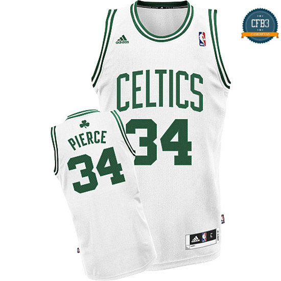 cfb3 camisetas Pierce Boston Celtics [Blanca y verde]