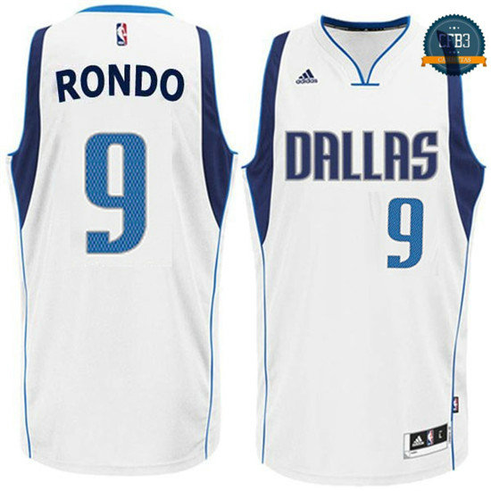 cfb3 camisetas Rajon Rondo, Dallas Mavericks - Blanco