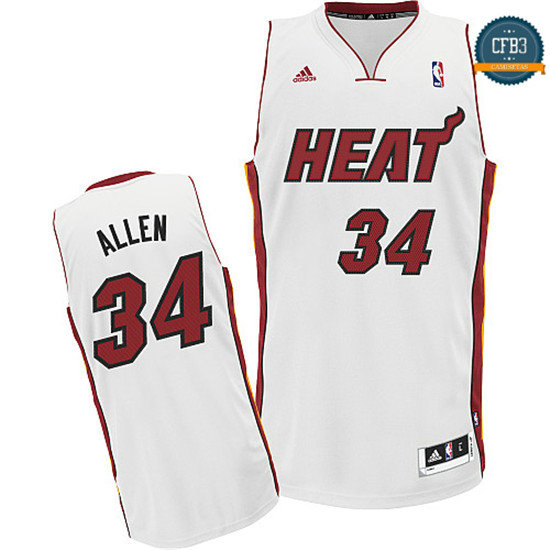 cfb3 camisetas Ray Allen, Miami Heat [Blanca]