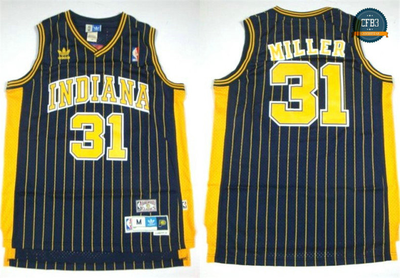 cfb3 camisetas Reggie Miller, Indiana Pacers [Azul]