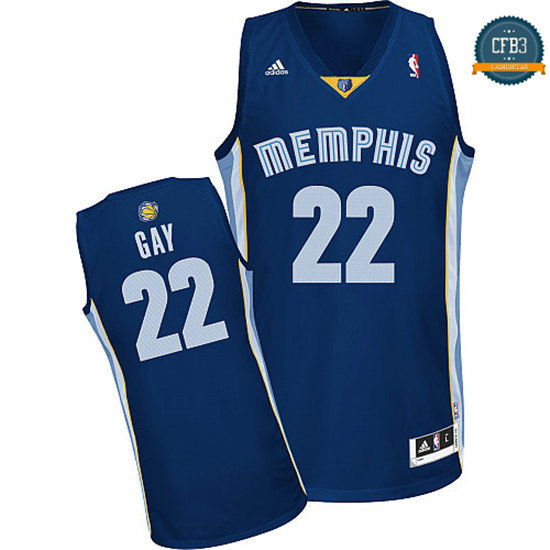 cfb3 camisetas Rudy Gay, Memphis Grizzlies [Azul]