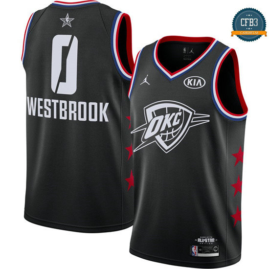 cfb3 camisetas Russell Westbrook - 2019 All-Star Negro