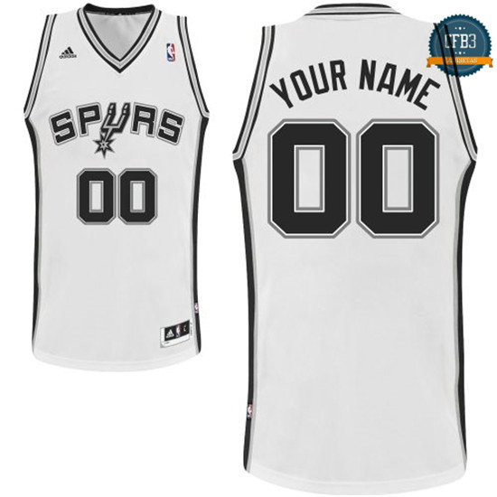 cfb3 camisetas San Antonio Spurs, Custom [Blanco]