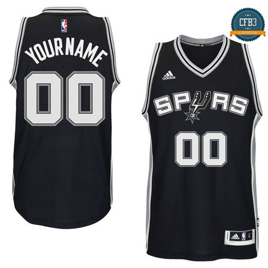 cfb3 camisetas San Antonio Spurs, Custom [Negro]