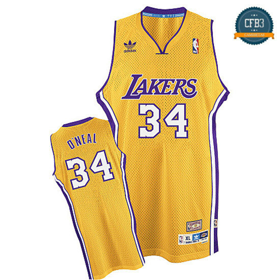 cfb3 camisetas Shaquille O'Neal, L.A Lakers [Soul Swingman Dorada]