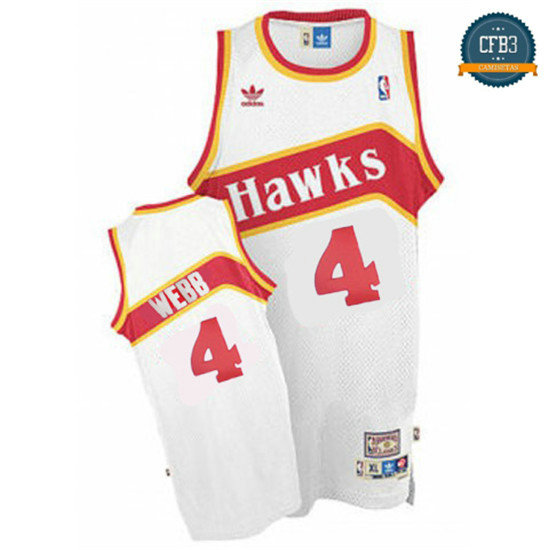 cfb3 camisetas Spud Webb, Atlanta Hawks [Primera]