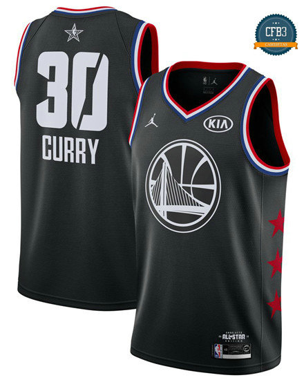 cfb3 camisetas Stephen Curry - 2019 All-Star Negro