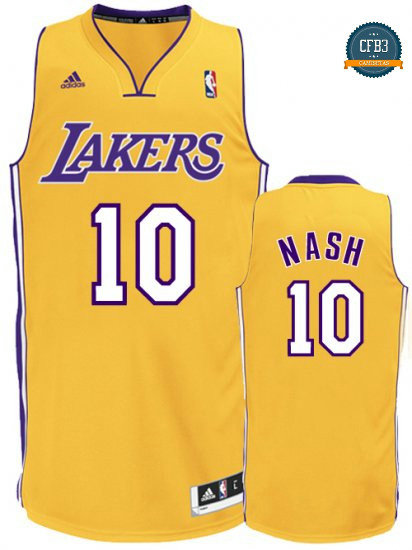 cfb3 camisetas Steve Nash, Los Angeles Lakers [Dorada]