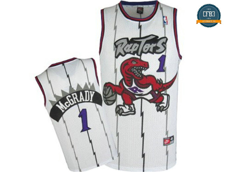 cfb3 camisetas Tracy McGrady, Toronto Raptors [Blanca]