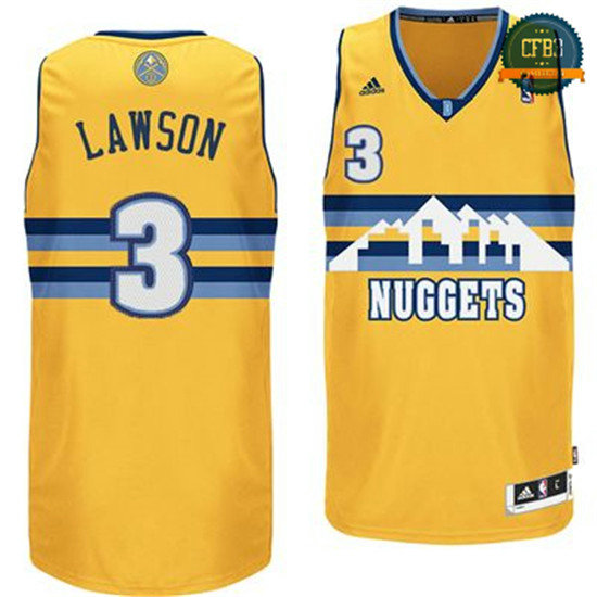 cfb3 camisetas Ty Lawson, Denver Nuggets [Amarilla]