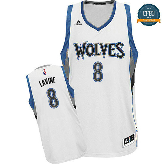 cfb3 camisetas Zach Lavine, Minnesota Timberwolves [Blanco]