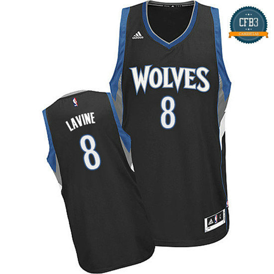 cfb3 camisetas Zach Lavine, Minnesota Timberwolves [Negro]