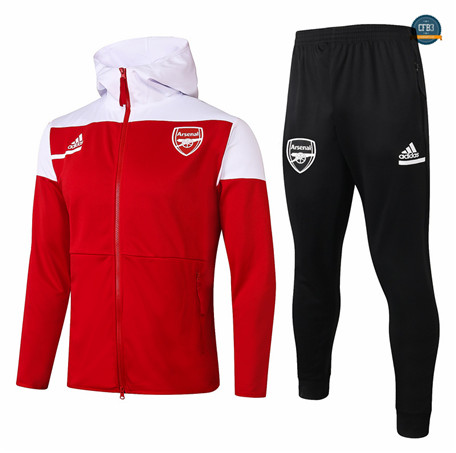 Cfb3 Chaqueta Chandal - Sudadera con Capucha Arsenal Rojo 2020/2021