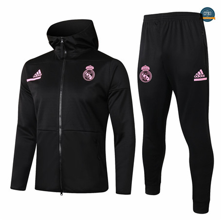 Cfb3 Chandal Niños Sudaderas de futbol Real Madrid Negro 2020/2021