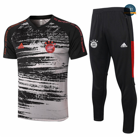 Cfb3 Camiseta Entrenamiento Bayern Munich + Pantalones Negro/Gris 2020/2021