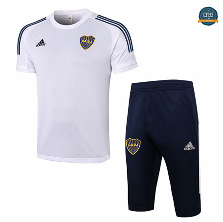 Cfb3 Camiseta Entrenamiento Boca Juniors + Pantalones 3/4 Blanco 2020/2021