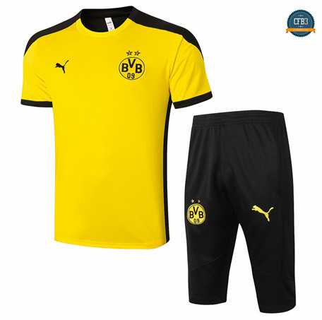 Cfb3 Camiseta Entrenamiento Borussia Dortmund + Pantalones 3/4 Amarillo 2020/2021
