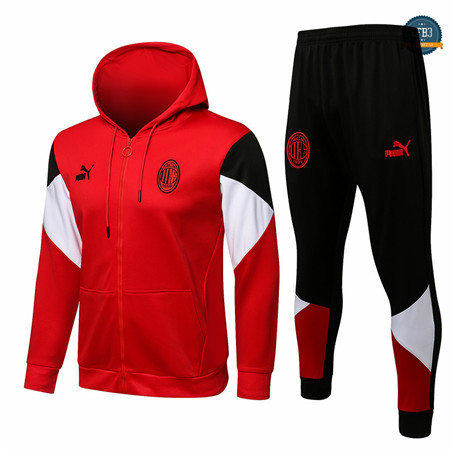 Cfb3 Chaqueta Chandal AC Milan Equipación Sombrero Rojo 2021/2022