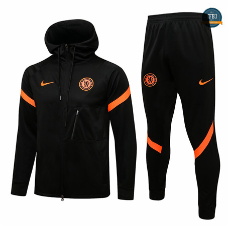 Cfb3 Chaqueta Chandal Chelsea Equipación Sombrero Negro/Naranja 2021/2022